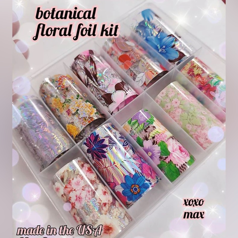 BOTANICAL FLORAL Nail Foil Kit 1/$15, 2/$25, 3/$30, 4/$35.$5 each additional!